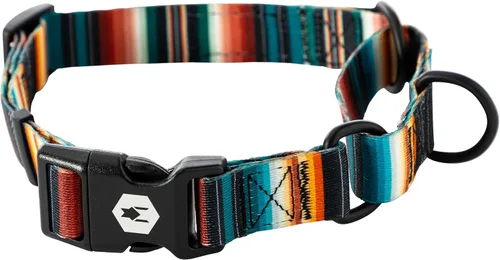 Vista 32 de Wolfgang - Collar de perro Martingala resistente con hebilla de nailon de liberación rápida para caminar y entrenar, estampado BrookTrout, grande