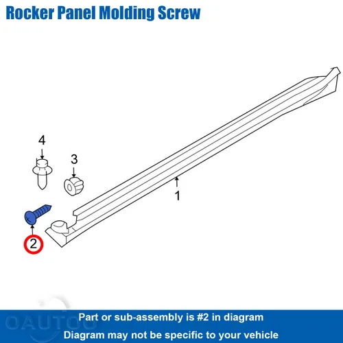 Vista 5 de 20pcs M4.8-0.063x0.591 in Cubierta de parachoques Fender Liner & Rocker Panel Moldeo Tornillo de Tapping para Nissan & Infiniti 01451-00841