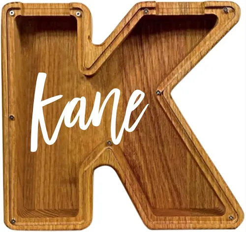 Vista 20 de Alcancía de madera grande personalizada, 7.5 pulgadas, con ventana acrílica fácil de abrir, caja de ahorro de dinero inicial para niños y niñas