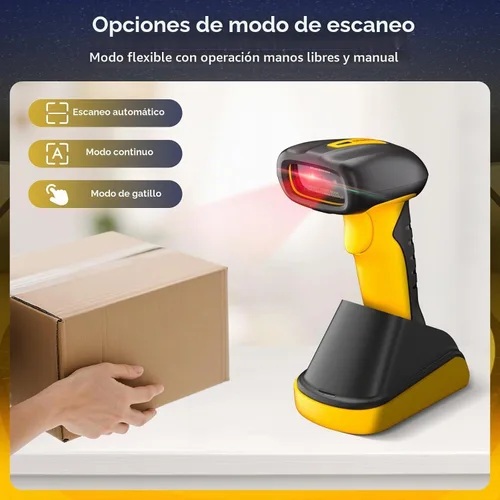 Vista 4 de NetumScan Escáner de código de barras QR Bluetooth industrial, IP67 impermeable y 7M a prueba de caídas, 2600 mAh inalámbrico 1D 2D escáner