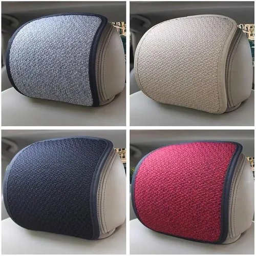 Vista 2 de Paquete de 2 fundas universales para reposacabezas de automóvil, transpirables, flexibles, elásticas, ajuste universal para todos los accesorios