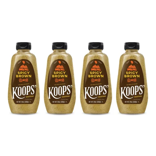 Vista 22 de Koops' Mostaza Arizona Heat - Mostaza dulce y picante, sin gluten, kosher, fabricada en Estados Unidos, a partir de semillas de mostaza de calidad