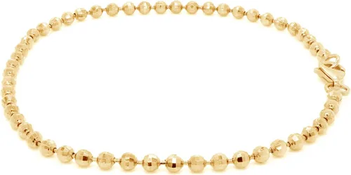 Vista 2 de Wishrocks Italian Crafted 2.4MM 7 Inches Bead Bracelet Jewelry For Women & Girls in 14k Gold Over Sterling Silver, Gift Jewelry for Her, Teen