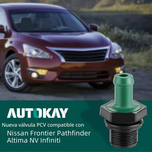 Vista 4 de AUTOKAY Nueva Válvula PCV Compatible con Nissan Frontier Pathfinder Altima NV Infiniti 11810-6N202