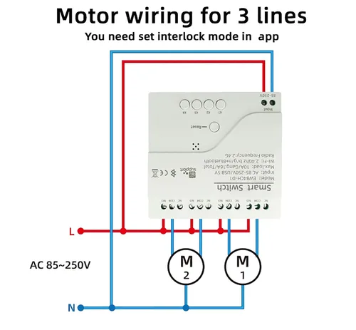 Vista 9 de Jane Eyre eWeLink - Interruptor inteligente inalámbrico de 4 canales USB 5V/AC/DC 7V-32V Smart WiFi Relay Switch Module con funda, emparejamiento