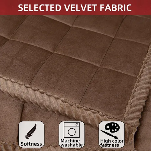 Vista 5 de Funda lavable para sofá para perros, cama para mascotas, fundas de sofá para mascotas con textura aterciopelada, fundas antideslizantes para sofá