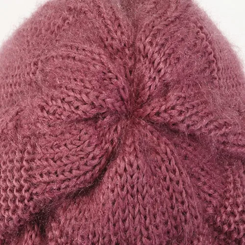 Vista 4 de Gorro de punto con forro polar suave y elástico para invierno