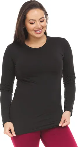 Vista 5 de Thermajane Camisetas térmicas de manga larga para mujer, para clima frío, ropa interior o capa base térmica Negro