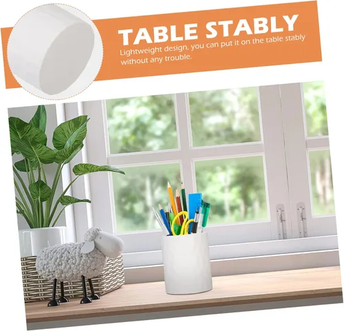 Vista 7 de STOBOK Elegante Regla Organizador de Silicona Portalápices Soporte de Cepillo de Maquillaje Pluma Taza para Escritorio Pluma de Gran Capacidad