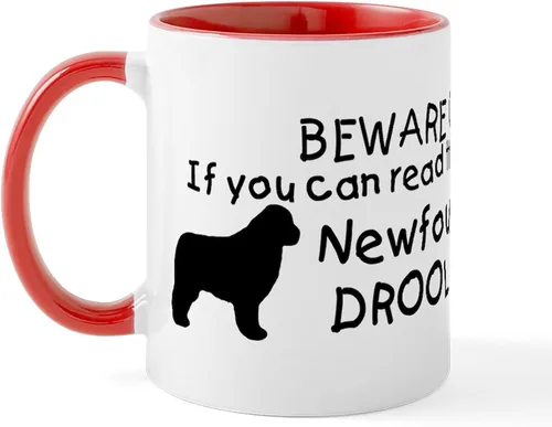 Vista 13 de CafePress Newfoundland Dog Drool Zone Taza de café de cerámica de 11 oz (11.0 fl oz)