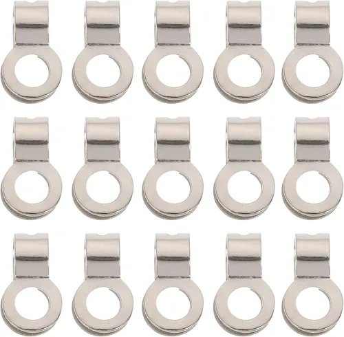 Vista 3 de EXCEART 125pcs Cadena de bola Pull Loop Conectores de ventilador de techo Lámpara Pull Loop Plata Conectores de cadena de acero inoxidable