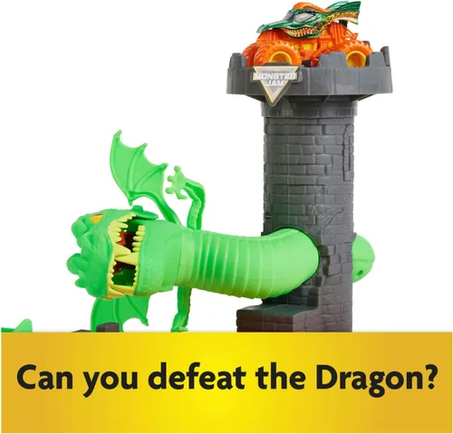 Vista 11 de Monster Jam, juego Dueling Dragon con camión monstruo Dragón exclusivo a escala 1:64, juguetes para niños de 3 años en adelante