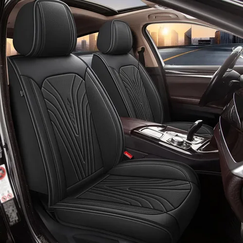Vista 12 de 2 Front Seat Covers Fit for Mazda Mazdaspeed3 2008-2013: Waterproof Leather Car Seat Covers Breathable Automotive Seat Cushion Protector