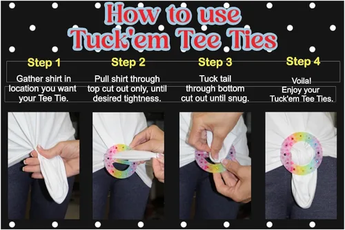 Vista 4 de Tuck'em Tee Ties Corbata de camiseta circular