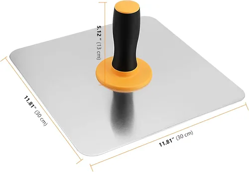 Vista 2 de SEUNMUK 2 piezas de halcón para paneles de yeso de 12 x 12 pulgadas, halcón enlucido de aluminio, soporte para tabla de mortero con mango de agarre