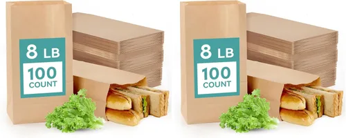 Vista 10 de MUCHII Bolsas de Papel Kraft de 57 LB 50 Unidades, Bolsas Grandes de Papel Marrón de Supermercado para Almacenamiento, Compras