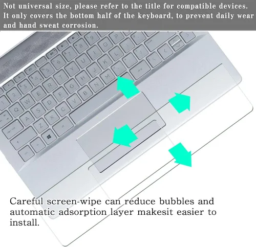 Vista 4 de 2 Pack Keyboard TouchPad Film Protector, compatible with FUJITSU CELSIUS H910 17.3" TPU Trackpad Guard Cover Skin