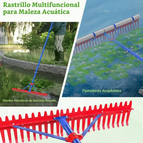 Vista 7 de Rastrillo de lago rastrillo de estanque rastrillo acuático de malas hierbas