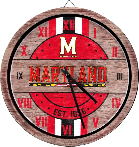 Vista 10 de FOCO NCAA Reloj de pared de barril de madera