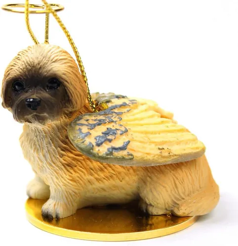 Vista 11 de Conversation Concepts Adorno navideño: Chihuahua, pelo largo 19-Dorado