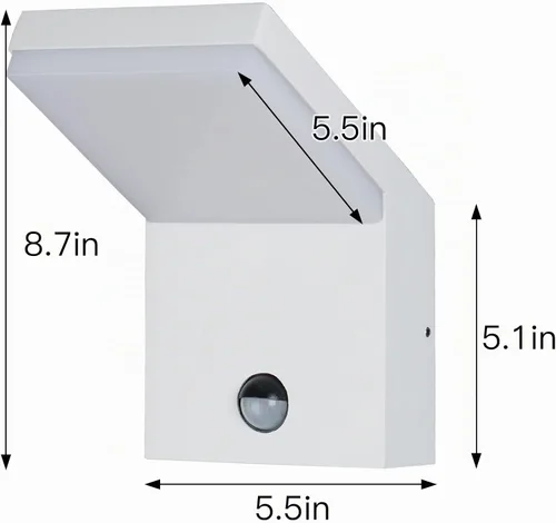 Vista 8 de Accesorios de luz al aire libre con sensor de movimiento, montaje en pared, aplique de pared exterior, luz de porche, luces de garaje, luces