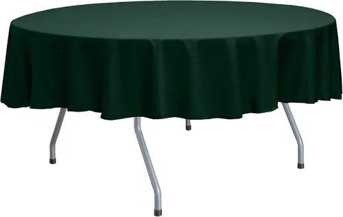 Vista 71 de Ultimate Textile Mantel redondo reversible Shantung Satin Majestic de 84 pulgadas, color rosa hielo