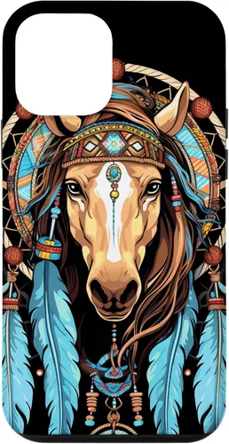 Vista 12 de Funda tribal con plumas indias nativas americanas para iPhone 14
