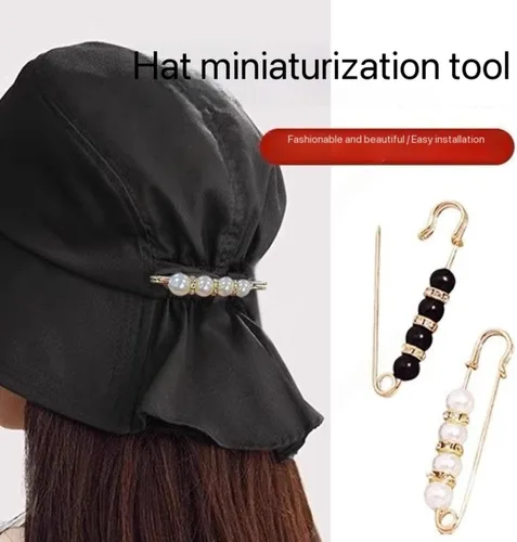 Vista 4 de Broche de perlas con clip para bufanda, 20 unidades, suéter, chal, corbatas, ropa, botón anudado, moda, metal, redondo, círculo, camisa, broches