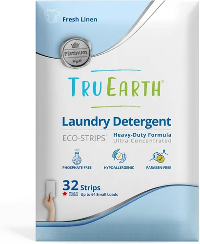 Vista 13 de Tru Earth Platinum – Hojas de detergente para ropa resistentes – hasta 64 cargas (32 unidades), sin fragancia, fórmula de tiras ultraconcentradas