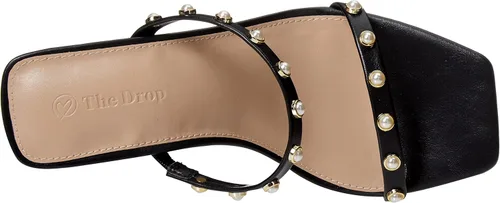 Vista 8 de The Drop Sandalias Avery de tacón alto con dos correas y punta cuadrada para mujer