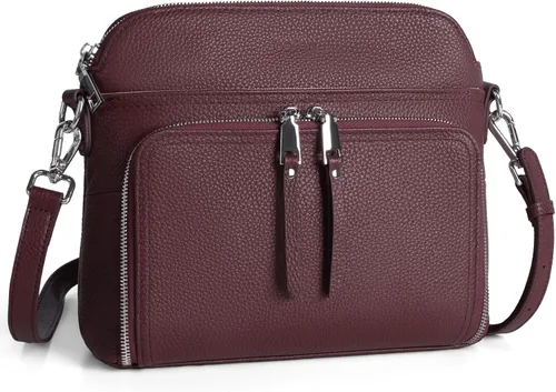 Vista 8 de befen - Bolsos cruzados de cuero genuino para mujer, bolso pequeño cruzado para el hombro con billetera RFID incorporada