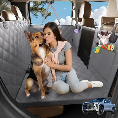 Vista 8 de Funda de asiento trasero para perro, hamaca para perro de fondo duro para automóvil, impermeable, suave, extensor de cama de viaje, soporta 400