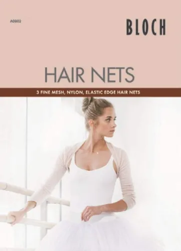 Vista 2 de Bloch Redes para el cabello unisex para adultos, paquete de 3, Marrón oscuro