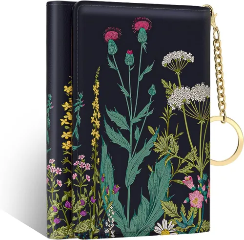 Vista 13 de Nipichsha Cartera para mujer, pequeña cartera para tarjetas de crédito para mujer, cartera delgada con tarjetero RFID, Moda