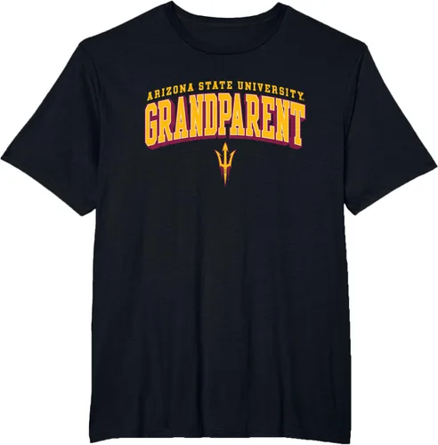 Vista 7 de Camiseta con logotipo de Arizona State Sun Devils Grandparent Arch, Negro