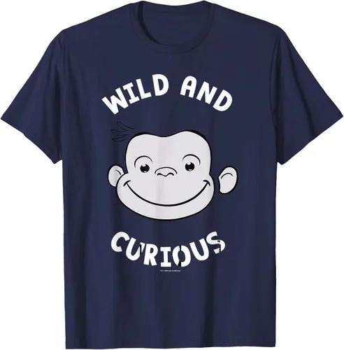Vista 77 de Curious George Camiseta Big Face Wild and Curious Negro