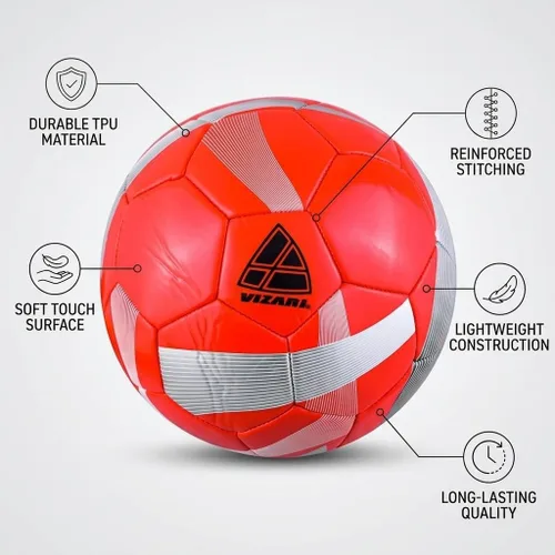Vista 2 de Vizari Hydra - Balón de fútbol para niños, llamativo balón de fútbol para exteriores con gráficos únicos, carcasa de poliuretano termoplástico