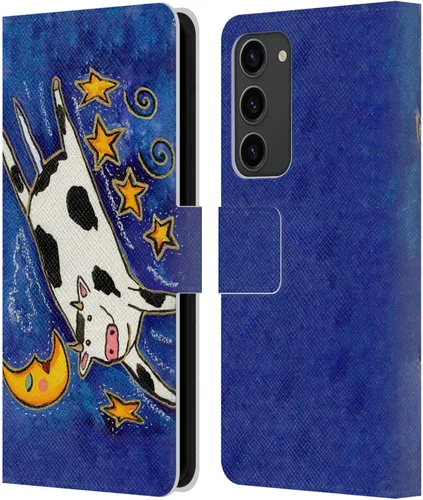 Vista 19 de Head Case Designs Officially Licensed Wyanne Blue Watercolour Bear Animals 2 Leather Wallet Case Compatible with Samsung Galaxy S23+ 5G