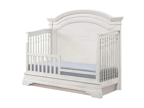 Vista 4 de Westwood Design Cuna convertible 4 en 1 con paneles arcos, Olivia, blanco cepillado