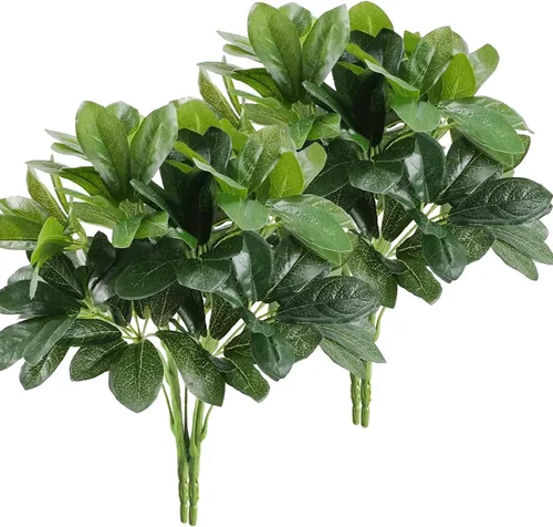 Vista 10 de GTIDEA 2 hojas artificiales de magnolia artificial para jarrón Verde