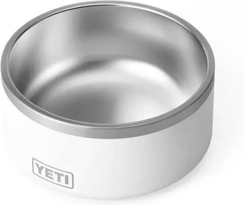 Vista 2 de YETI Boomer 8 - Tazón antideslizante y de acero inoxidable para perro, con capacidad de 64 onzas Blanco