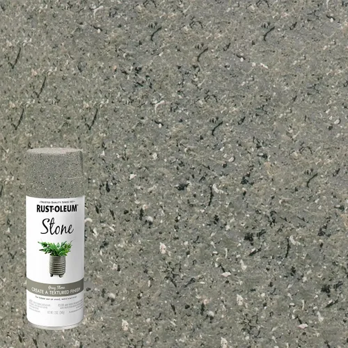 Vista 2 de Rust-Oleum 7992830 Stone Creations - Pintura en aerosol, 12 onzas, piedra gris Gris (Gray Stone)