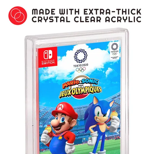 Vista 7 de EVORETRO Acrylic Display Case Compatible for Nintendo Switch Games - Clear Game Box Protector with UV Protection - 4MM Thick Protective Case for