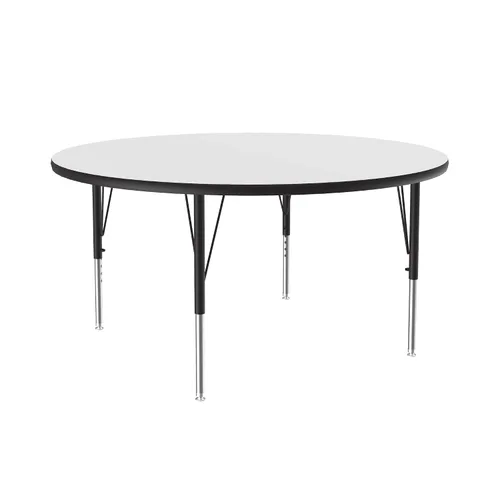 Vista 15 de Correll - Tabla rectangular de 24 x 60 pulgadas, tabla de actividades, altura ajustable, laminado de alta presión blanco duradero, muebles
