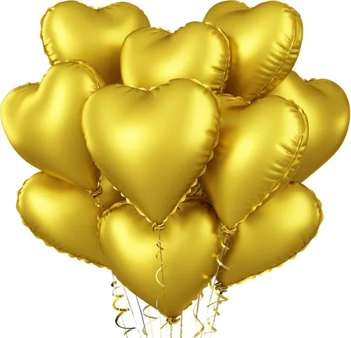 Vista 40 de Globos de corazón azul bebé, 10 piezas de globos en forma de corazón azul claro y blanco pastel, globos de papel de aluminio blanco arena crema