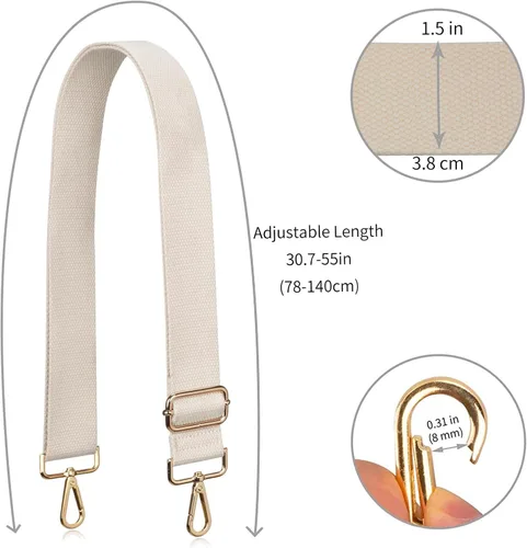 Vista 5 de Allzedream - Correas de bolso de reemplazo, bolsos de lona anchos de cuero ajustables