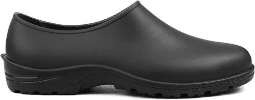Vista 4 de DKSUKO Zapatos de jardín impermeables para hombre, botas de lluvia para hombre, zuecos de jardín para exteriores con suela antideslizante