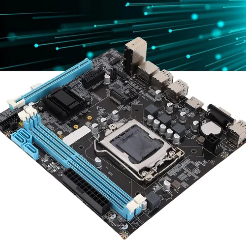 Vista 3 de H61 LGA1155 Placa base, DDR3 Micro ATX placa base de computadora para LGA1155 Socket I3 I5 I7, placa base para juegos para CPU serie, M.2 NVMe NGFF