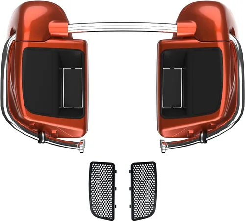 Vista 65 de Kits de calentadores de piernas con ventilación y combinación de color con guantera para Harley Davidson Touring Street Road King Glide FLTR 2014