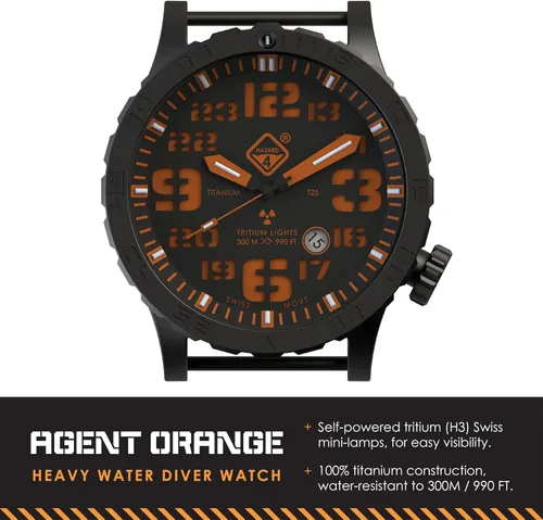 Vista 11 de HAZARD 4 Heavy Water Diver™ : Titanium Tritium Dive-Watch